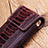 Crocodile Leather Case Flip Cover for Samsung W(2017) Brown