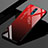 Custodia Silicone Specchio Laterale Sfumato Arcobaleno Cover per Oppo Realme X Rosso