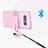 Extendable Folding Handheld Selfie Stick Tripod Bluetooth Remote Shutter Universal T19 Pink