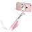 Extendable Folding Wired Handheld Selfie Stick Universal S02 Pink