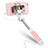 Extendable Folding Wired Handheld Selfie Stick Universal S05 Pink