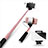 Extendable Folding Wired Handheld Selfie Stick Universal S11 Rose Gold