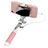 Extendable Folding Wired Handheld Selfie Stick Universal S19 Pink