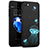 Hard Rigid Plastic Fluorescence Snap On Case for Apple iPhone 8 Black