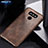 Hard Rigid Plastic Leather Snap On Case Cover for LG G6 Brown