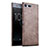 Hard Rigid Plastic Leather Snap On Case for Sony Xperia XZ Premium Brown
