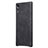 Hard Rigid Plastic Leather Snap On Case for Sony Xperia XZs Black
