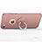 Hard Rigid Plastic Matte Finish Back Cover with Finger Ring Stand for Apple iPhone 7 Pink