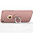 Hard Rigid Plastic Matte Finish Back Cover with Finger Ring Stand for Apple iPhone 8 Pink