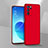 Hard Rigid Plastic Matte Finish Case Back Cover for Oppo Reno6 5G Red
