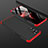 Hard Rigid Plastic Matte Finish Case Back Cover GK1 for Oppo Reno6 5G Red and Black