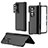 Hard Rigid Plastic Matte Finish Case Back Cover H08 for Samsung Galaxy Z Fold3 5G Black