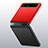 Hard Rigid Plastic Matte Finish Case Back Cover M01 for Samsung Galaxy Z Flip Red and Black