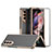 Hard Rigid Plastic Matte Finish Case Back Cover R04 for Samsung Galaxy Z Fold4 5G Black