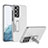 Hard Rigid Plastic Matte Finish Case Back Cover with Stand AC1 for Samsung Galaxy S21 Plus 5G Silver