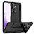 Hard Rigid Plastic Matte Finish Case Back Cover with Stand ZL1 for Samsung Galaxy S22 5G Black