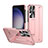 Hard Rigid Plastic Matte Finish Case Back Cover with Stand ZL2 for Samsung Galaxy S22 Ultra 5G