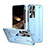 Hard Rigid Plastic Matte Finish Case Back Cover with Stand ZL2 for Samsung Galaxy S25 Ultra 5G Blue