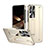 Hard Rigid Plastic Matte Finish Case Back Cover with Stand ZL2 for Samsung Galaxy S25 Ultra 5G Gold