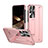 Hard Rigid Plastic Matte Finish Case Back Cover with Stand ZL2 for Samsung Galaxy S25 Ultra 5G Rose Gold