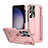 Hard Rigid Plastic Matte Finish Case Back Cover with Stand ZL3 for Samsung Galaxy S22 Ultra 5G