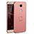 Hard Rigid Plastic Matte Finish Case Cover with Finger Ring Stand A01 for Huawei GR5 Rose Gold