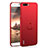 Hard Rigid Plastic Matte Finish Case Cover with Finger Ring Stand A01 for Huawei Honor 6 Plus Red