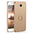 Hard Rigid Plastic Matte Finish Case Cover with Finger Ring Stand A01 for Huawei Honor Play 6 Gold