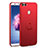 Hard Rigid Plastic Matte Finish Case Cover with Finger Ring Stand A01 for Huawei P Smart Red