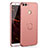 Hard Rigid Plastic Matte Finish Case Cover with Finger Ring Stand A01 for Huawei P Smart Rose Gold