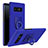 Hard Rigid Plastic Matte Finish Case Cover with Finger Ring Stand A01 for Samsung Galaxy Note 8 Blue