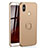 Hard Rigid Plastic Matte Finish Case Cover with Finger Ring Stand A01 for Xiaomi Redmi S2 Gold