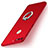 Hard Rigid Plastic Matte Finish Case Cover with Finger Ring Stand A02 for Huawei Honor 7C Red