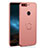 Hard Rigid Plastic Matte Finish Case Cover with Finger Ring Stand A03 for Huawei Enjoy 8 Rose Gold