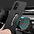 Hard Rigid Plastic Matte Finish Case Cover with Magnetic Finger Ring Stand A01 for OnePlus 8T 5G