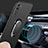 Hard Rigid Plastic Matte Finish Case Cover with Magnetic Finger Ring Stand A01 for OnePlus Nord
