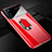 Hard Rigid Plastic Matte Finish Case Cover with Magnetic Finger Ring Stand A01 for Oppo Find X2 Lite Red