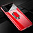 Hard Rigid Plastic Matte Finish Case Cover with Magnetic Finger Ring Stand A01 for Oppo Find X2 Pro Red