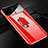 Hard Rigid Plastic Matte Finish Case Cover with Magnetic Finger Ring Stand A01 for Oppo K3 Red