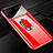 Hard Rigid Plastic Matte Finish Case Cover with Magnetic Finger Ring Stand A01 for Realme XT Red
