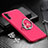 Hard Rigid Plastic Matte Finish Case Cover with Magnetic Finger Ring Stand A01 for Samsung Galaxy Note 10 Red