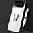 Hard Rigid Plastic Matte Finish Case Cover with Magnetic Finger Ring Stand A01 for Samsung Galaxy S10 5G SM-G977B White