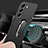 Hard Rigid Plastic Matte Finish Case Cover with Magnetic Finger Ring Stand A01 for Samsung Galaxy S21 5G
