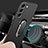 Hard Rigid Plastic Matte Finish Case Cover with Magnetic Finger Ring Stand A01 for Samsung Galaxy S25 Plus 5G
