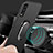 Hard Rigid Plastic Matte Finish Case Cover with Magnetic Finger Ring Stand A01 for Vivo Y20s