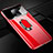 Hard Rigid Plastic Matte Finish Case Cover with Magnetic Finger Ring Stand A01 for Xiaomi Redmi 10X Pro 5G Red