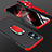 Hard Rigid Plastic Matte Finish Case Cover with Magnetic Finger Ring Stand GK1 for Oppo Reno7 Z 5G Red and Black