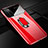 Hard Rigid Plastic Matte Finish Case Cover with Magnetic Finger Ring Stand N01 for Huawei P40 Red