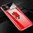 Hard Rigid Plastic Matte Finish Case Cover with Magnetic Finger Ring Stand P01 for Apple iPhone 11 Red