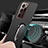 Hard Rigid Plastic Matte Finish Case Cover with Magnetic Finger Ring Stand P01 for Samsung Galaxy Note 20 Ultra 5G